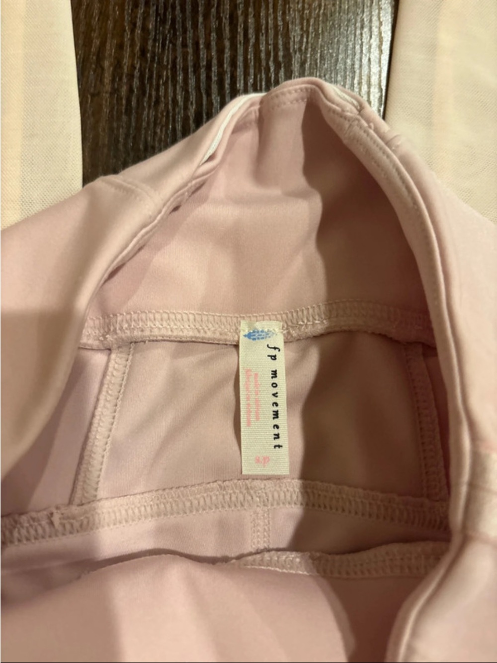 FP Movement by Free People Blush Pink High-Waist Mesh-Panel Leggings